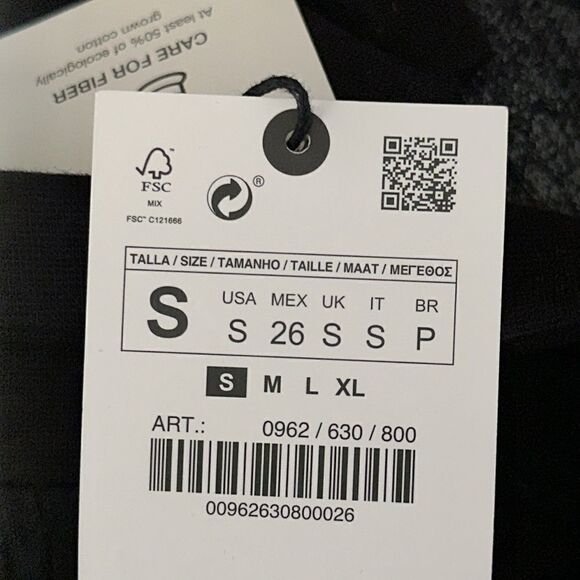 ZARA | Black | RIBBED T-SHIRT - Picture 6 of 8